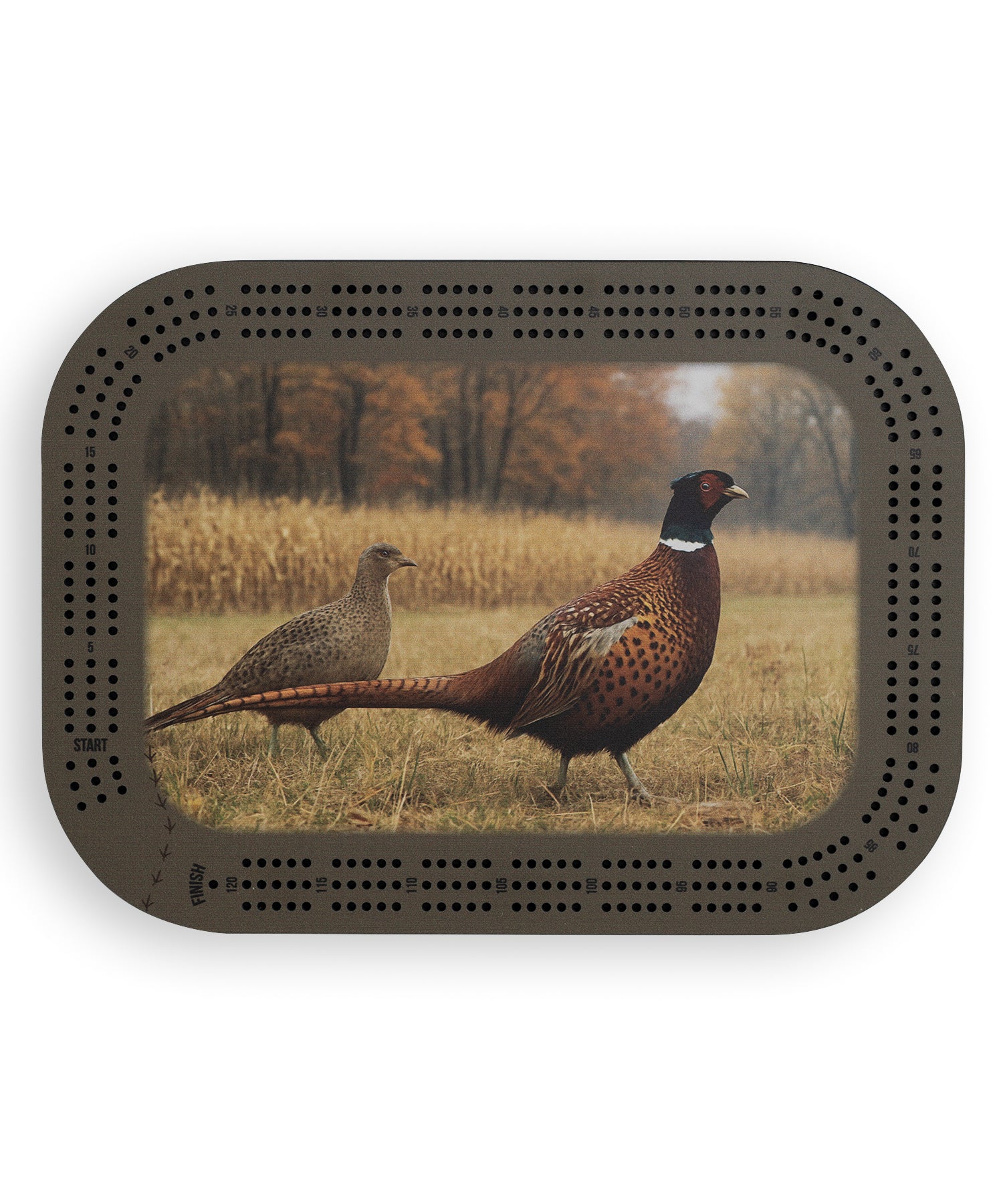Pheasant Cribbage Board