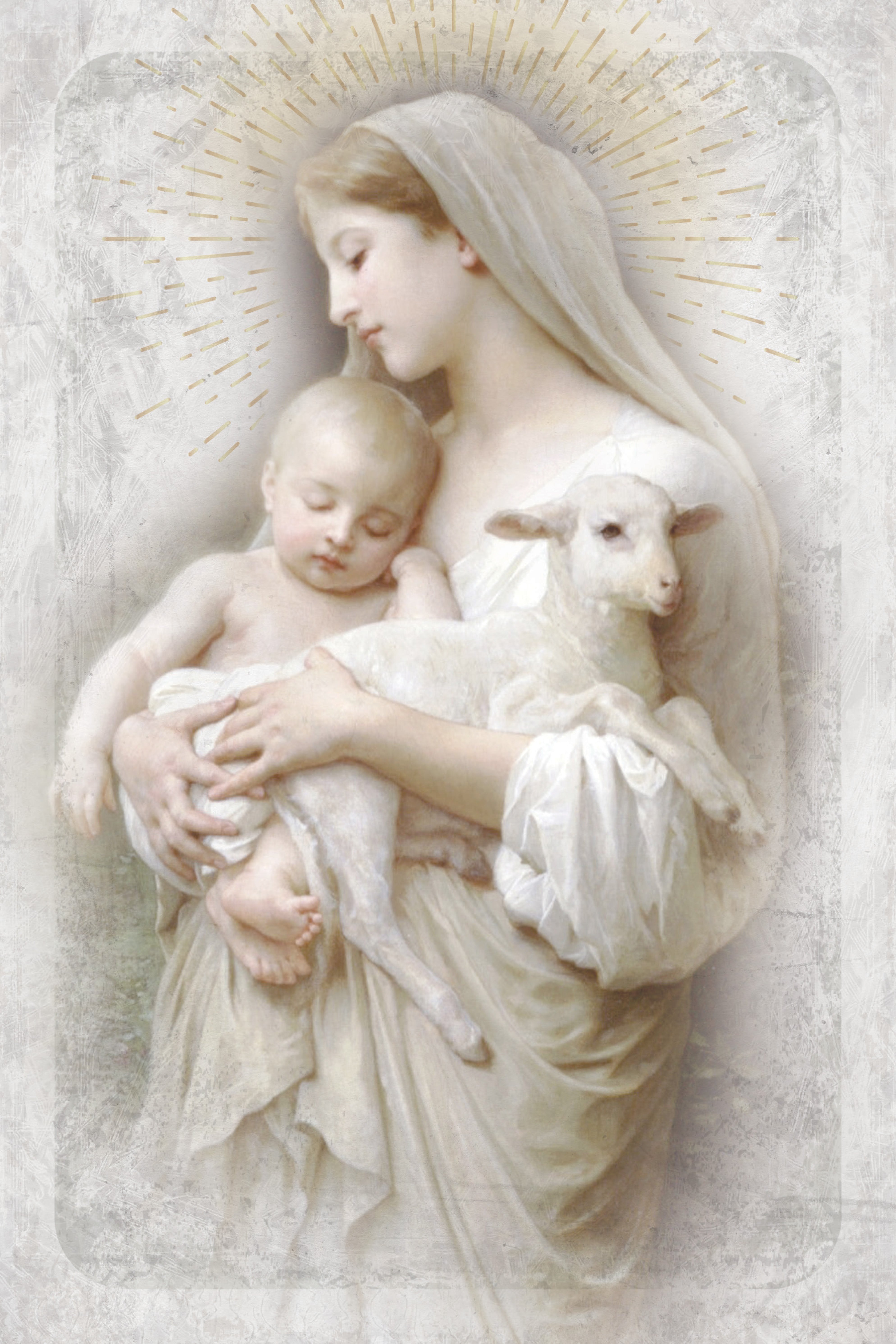 L'Innocence 6x9 MDF Plaque has natural edges, muted tones, and inspirational imagery reflecting our faith in God. The plaque features full-color printing and a metal hanger and easel back.