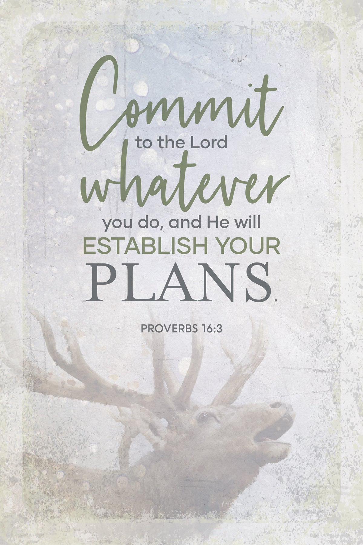 Commit to the Lord 6x9 MDF Plaque has natural edges, inspirational verse, and muted tones to fit any decor. The plaque features full-color printing and a metal hanger and easel back.