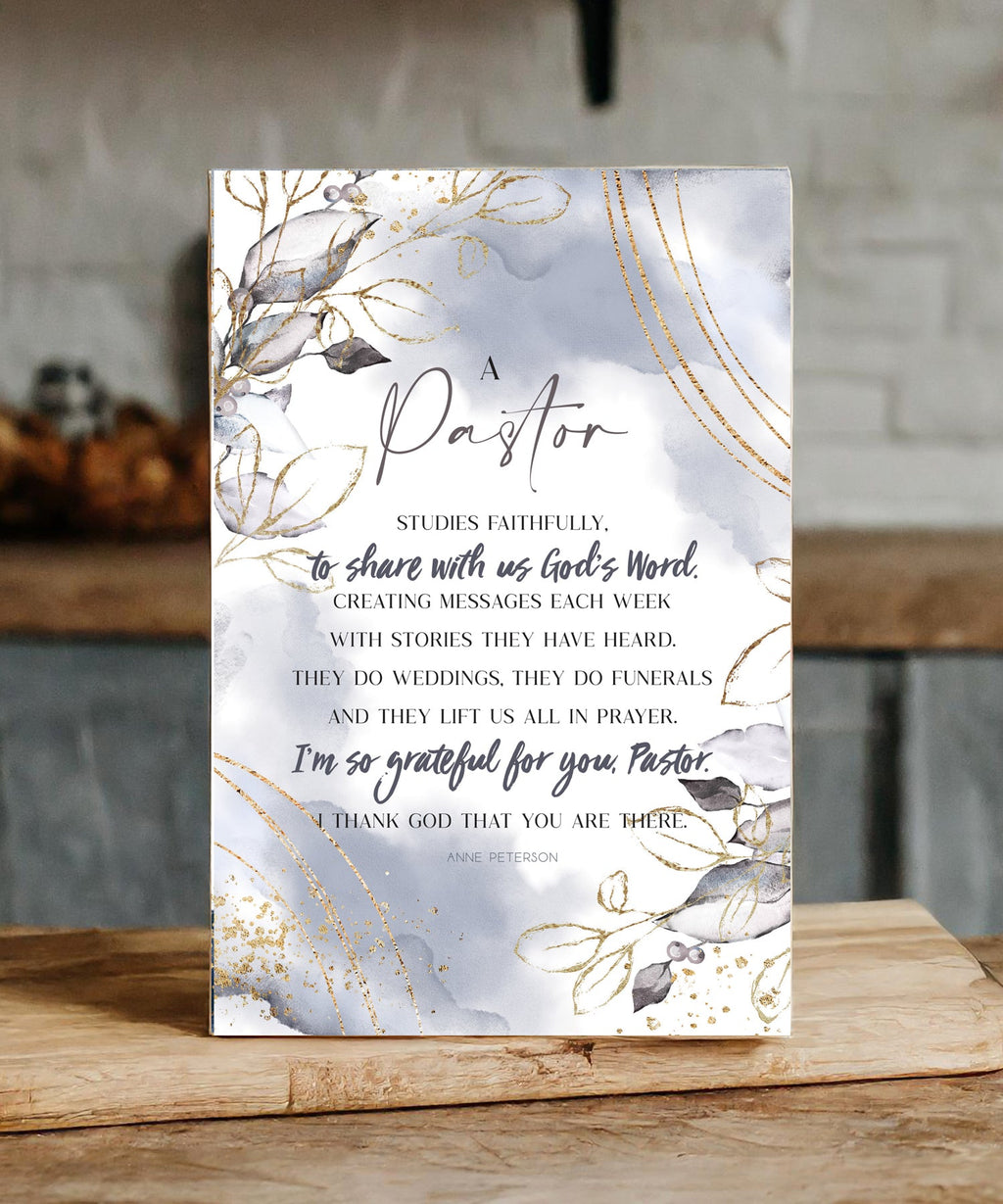 Pastor Study Signs A Pastor Studies Faithfully 6x9 MDF Plaque – Appreciation | Dexsa
