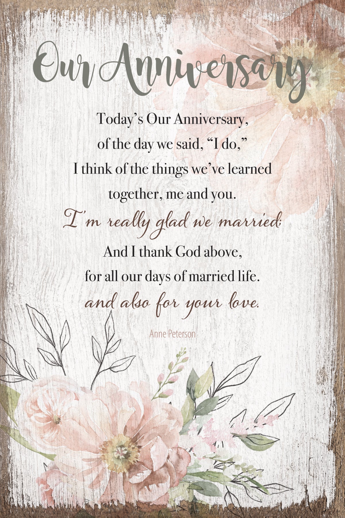 Our Anniversary 6x9 MDF Plaque