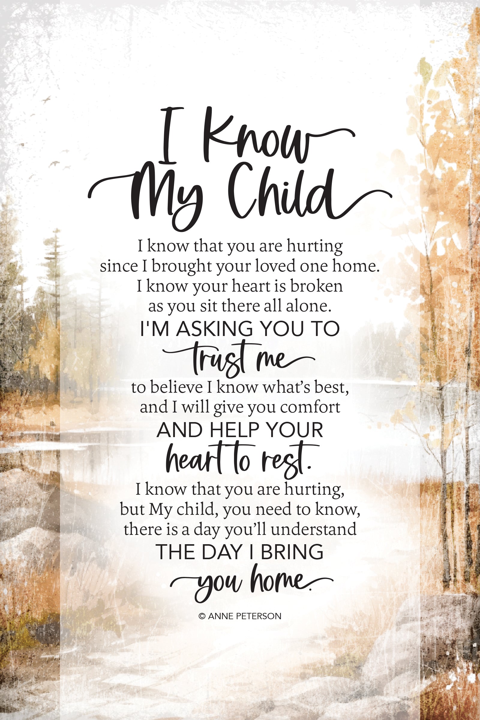 I Know My Child 6x9 MDF Plaque has silver edges, inspirational verse, and a modern farmhouse style to fit any decor. The plaque features full-color printing and a metal hanger and easel back.