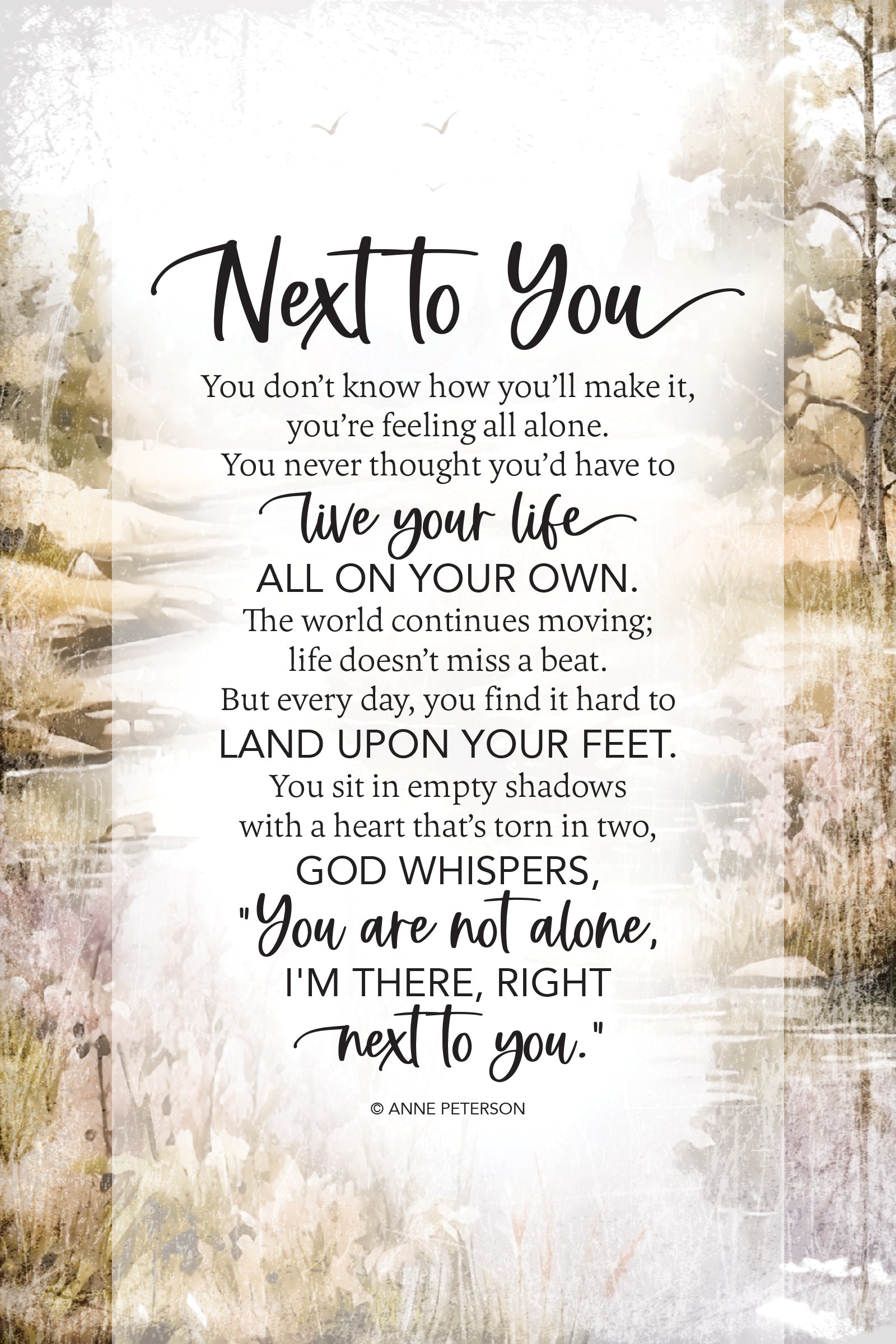 Next to You 6x9 MDF Plaque has silver edges, inspirational verse, and a modern farmhouse style to fit any decor. The plaque features full-color printing and a metal hanger and easel back.