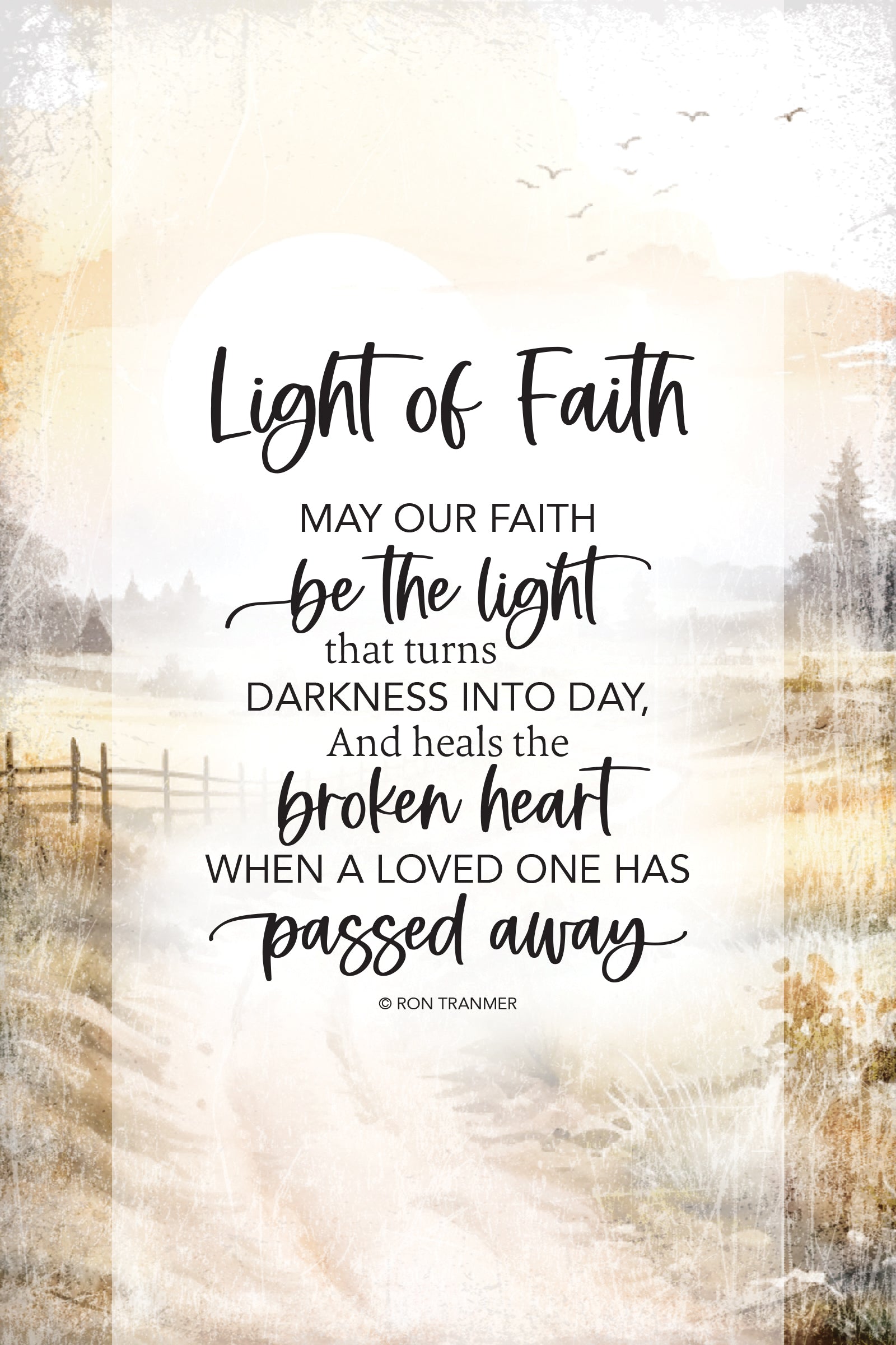 Light of Faith 6x9 MDF Plaque has silver edges, inspirational verse, and a modern farmhouse style to fit any decor. The plaque features full-color printing and a metal hanger and easel back.