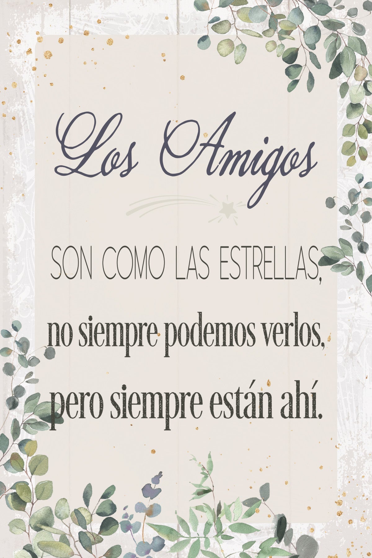 Los Amigos 4x6 MDF Plaque – Neutral Tones & Easel Back | Made in USA