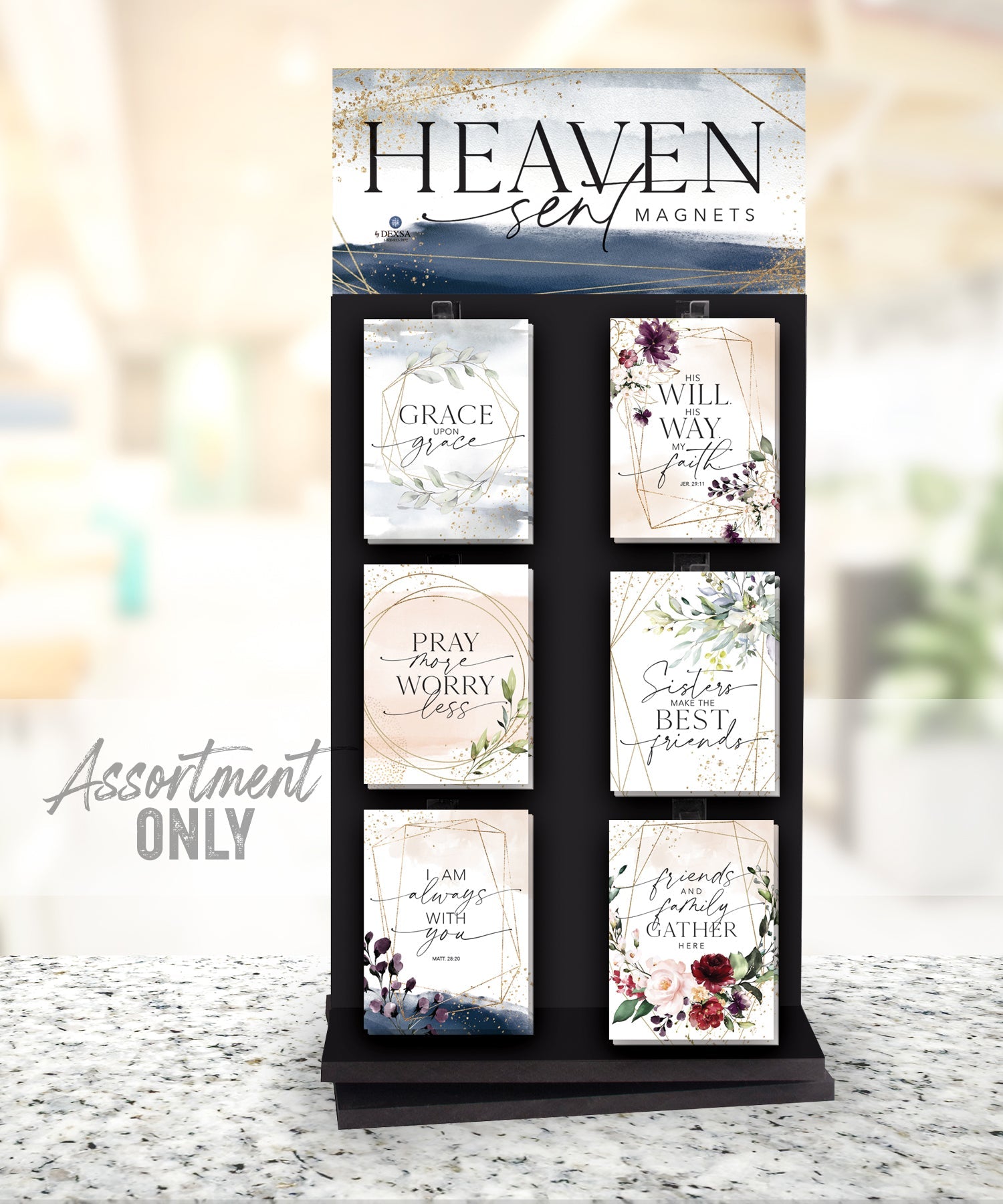 Heaven Sent Magnets with encouraging verses in compact 3x4 size