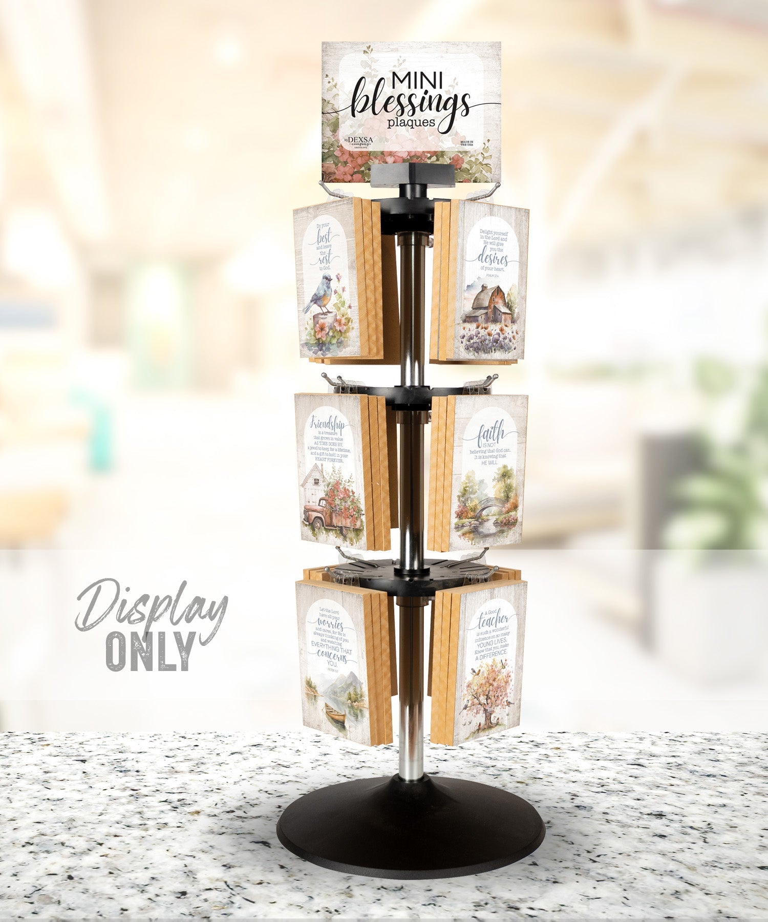 3-Tier Spinner Counter Display