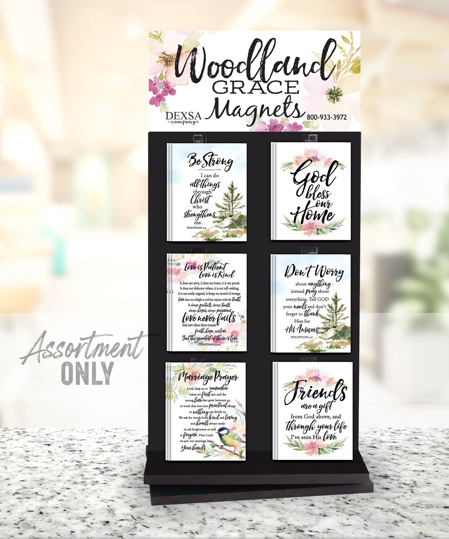Woodland Grace Magnets with encouraging verses in compact 3x4 size